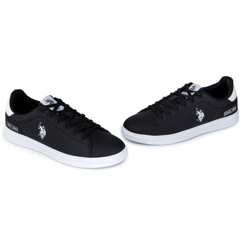 Φωτογραφία ζευγάρι U.S.POLO BYRON001C ΜΑΥΡΟ ΔΕΡΜΑ-ECO