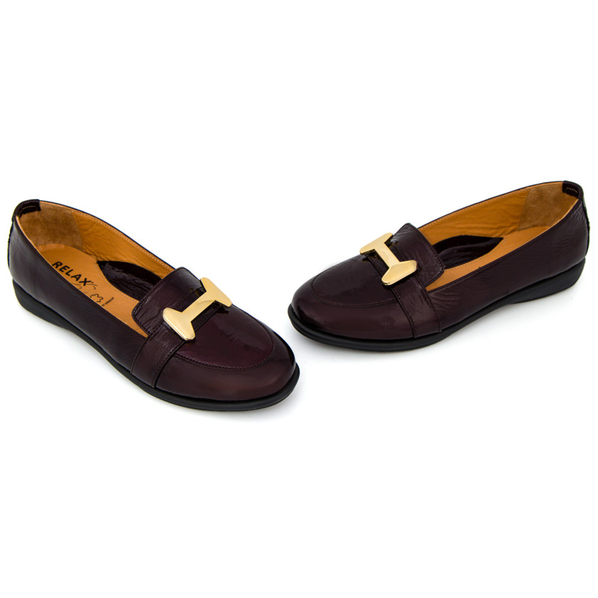 Φωτογραφία ζευγάρι RELAX 1298-03 ΜΠΟΡΝΤΩ ΔΕΡΜΑ-ΛΟΥΣΤΡΙΝΙ