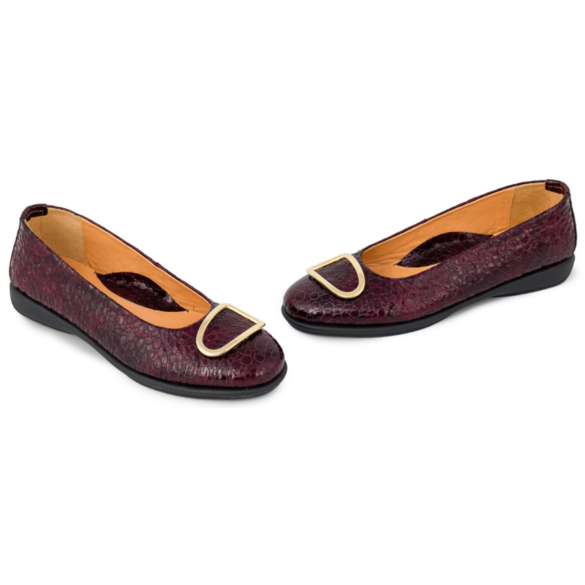 Φωτογραφία ζευγάρι RELAX 1638-92 ΜΠΟΡΝΤΩ ΔΕΡΜΑ-ΛΟΥΣΤΡΙΝΙ