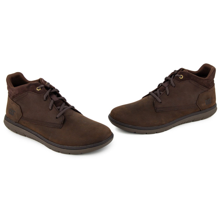 Φωτογραφία ζευγάρι CATERPILLAR  ROAMER MID- P725220 ΚΑΦΕ ΔΕΡΜΑ-NUBUK