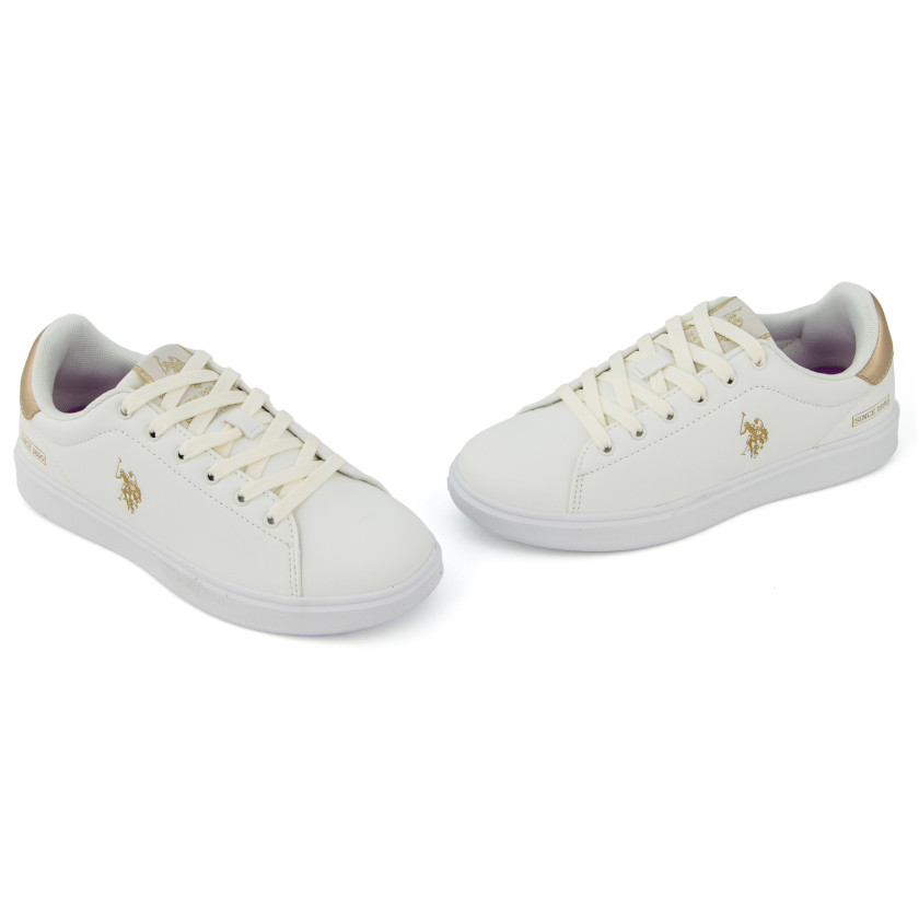 Φωτογραφία ζευγάρι U.S.POLO MARLYN001C ΛΕΥΚΟ ECO-ΔΕΡΜΑ