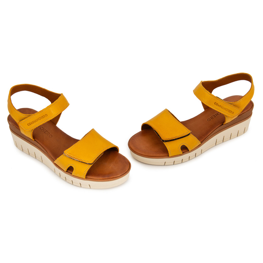 Φωτογραφία ζευγάρι COMMANCHERO 51325-724 ΚΙΤΡΙΝΟ ΔΕΡΜΑ