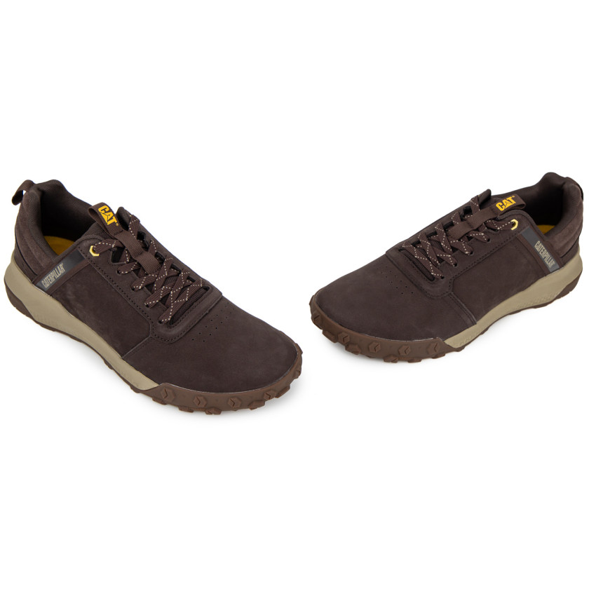 Φωτογραφία ζευγάρι CATERPILLAR HEX READY LO-P726016 ΚΑΦΕ ΔΕΡΜΑ-NUBUK