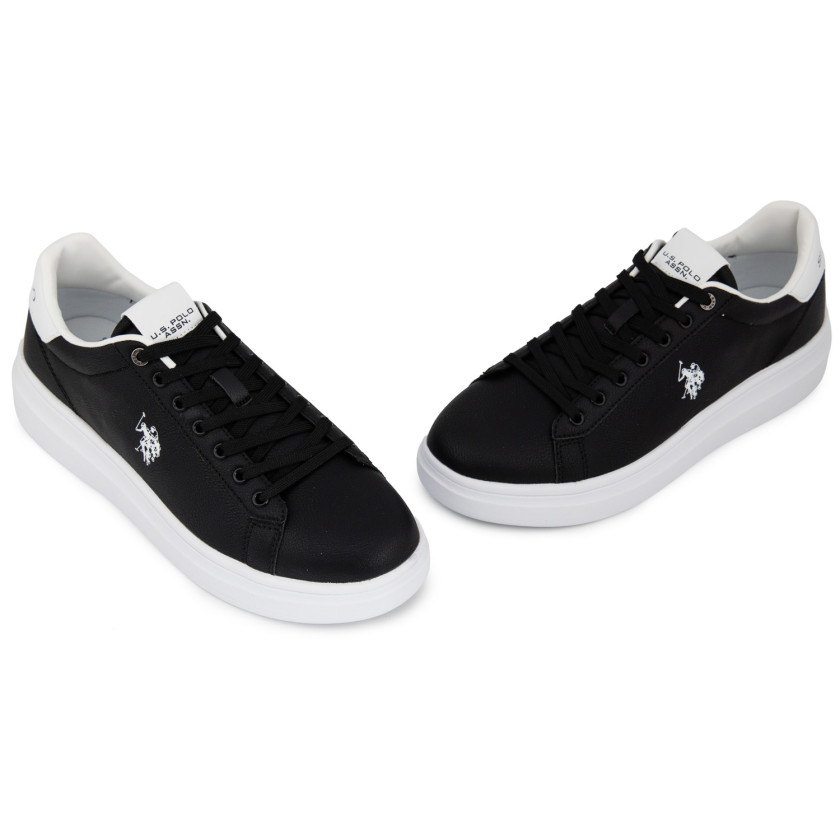 Φωτογραφία ζευγάρι U.S.POLO CODY010B ΜΑΥΡΟ ΔΕΡΜΑ-ECO