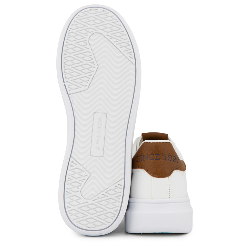 Φωτογραφία σόλας U.S.POLO CODY010B ΛΕΥΚΟ ΔΕΡΜΑ-ECO