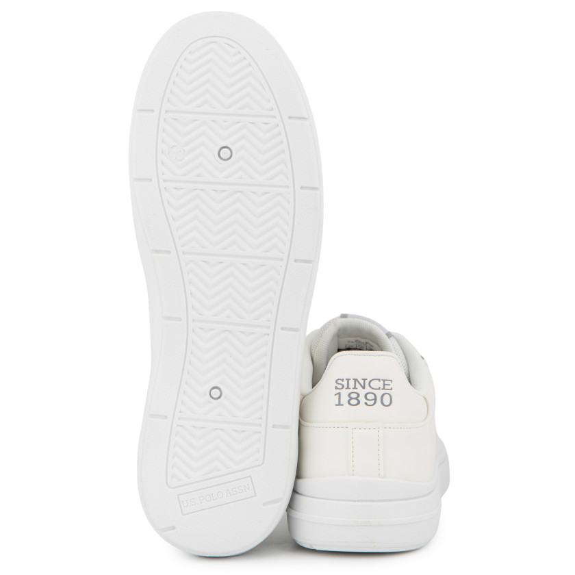 Φωτογραφία σόλας U.S.POLO ARIS001A ΛΕΥΚΟ ΔΕΡΜΑ-ECO