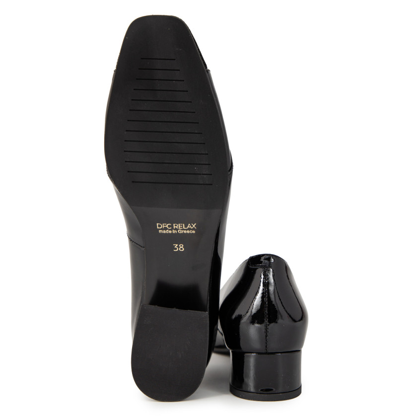 Φωτογραφία σόλας RELAX H-27054-813 ΜΑΥΡΟ ΔΕΡΜΑ-ΛΟΥΣΤΡΙΝΙ