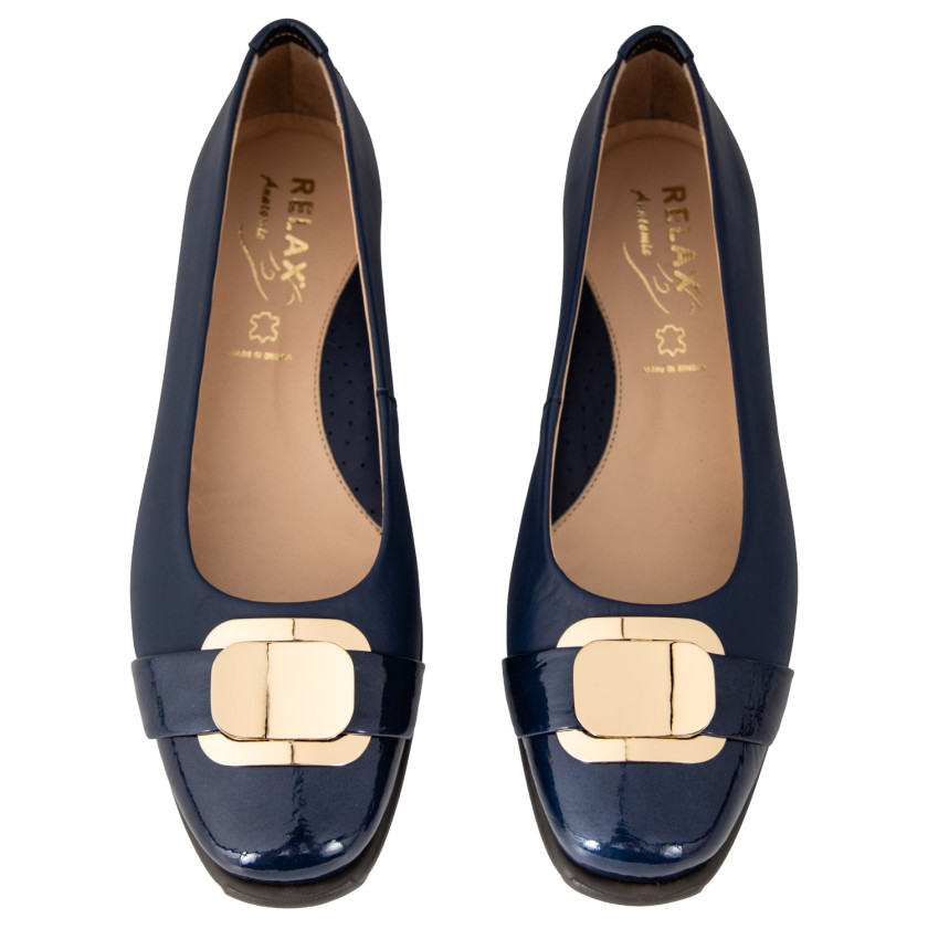 Φωτογραφία σόλας RELAX E-2652-331 ΜΠΛΕ ΔΕΡΜΑ-ΛΟΥΣΤΡΙΝΙ