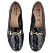 Μικρή φωτογραφία σόλας RELAX 1733-03 ΜΑΥΡΟ ΔΕΡΜΑ-ΛΟΥΣΤΡΙΝΙ