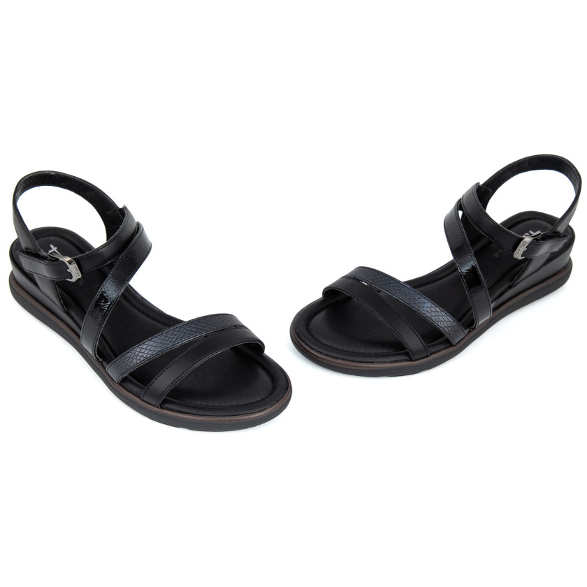 Φωτογραφία ζευγάρι TAMARIS 28713-46-001  ΜΑΥΡΟ ΔΕΡΜΑ-ECO