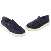 KRICKET 1060-2 ΜΠΛΕ ΔΕΡΜΑ-NUBUK