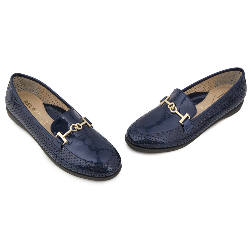 Φωτογραφία ζευγάρι RELAX 1733-03 ΜΠΛΕ ΔΕΡΜΑ-ΛΟΥΣΤΡΙΝΙ