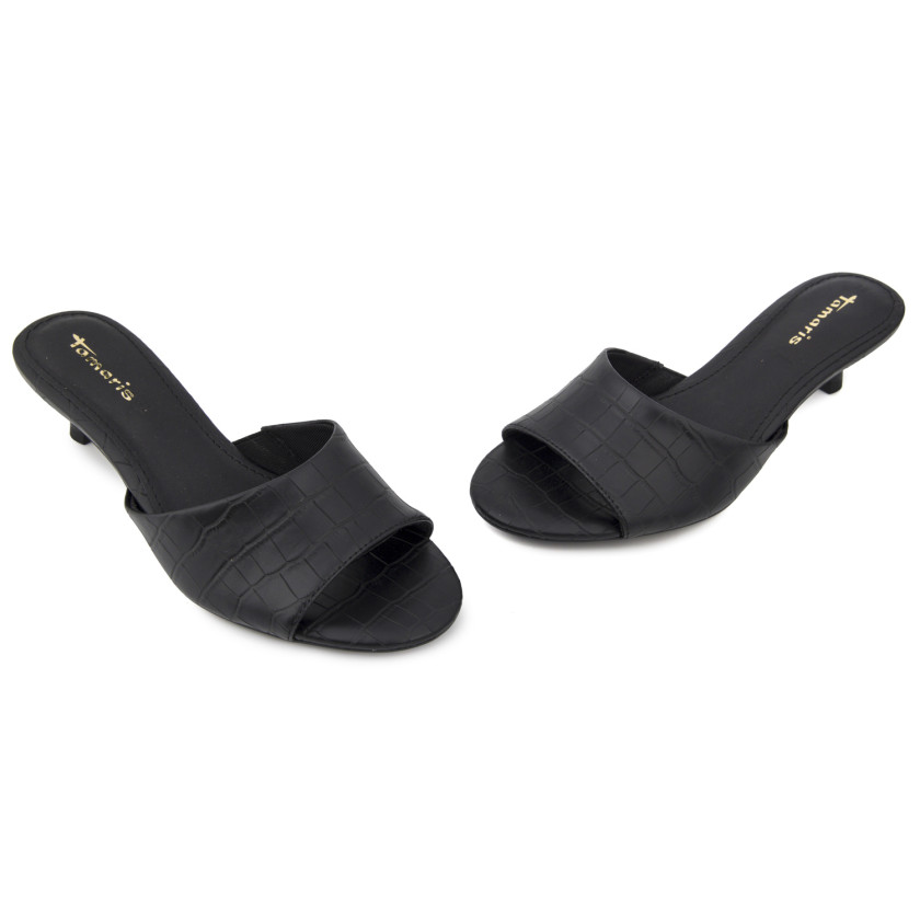 Φωτογραφία ζευγάρι TAMARIS 27218-46-028 ΜΑΥΡΟ ΔΕΡΜΑ-ΚΡΟΚΟ