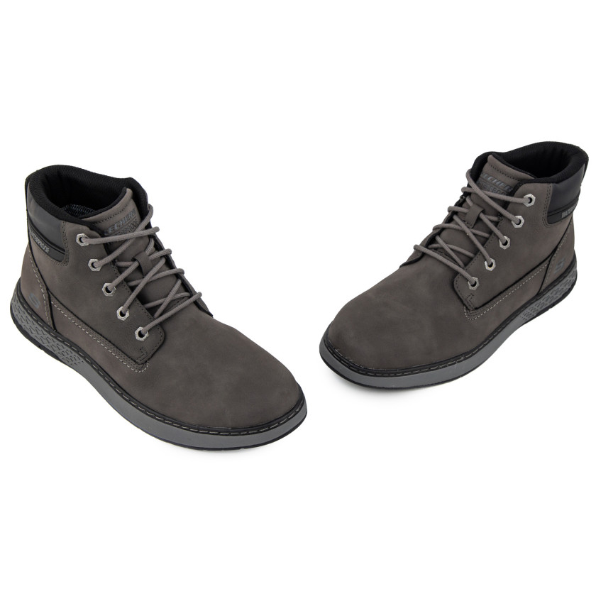 Φωτογραφία ζευγάρι SKECHERS 205235-CHAR ΓΚΡΙ ΔΕΡΜΑ-ECO