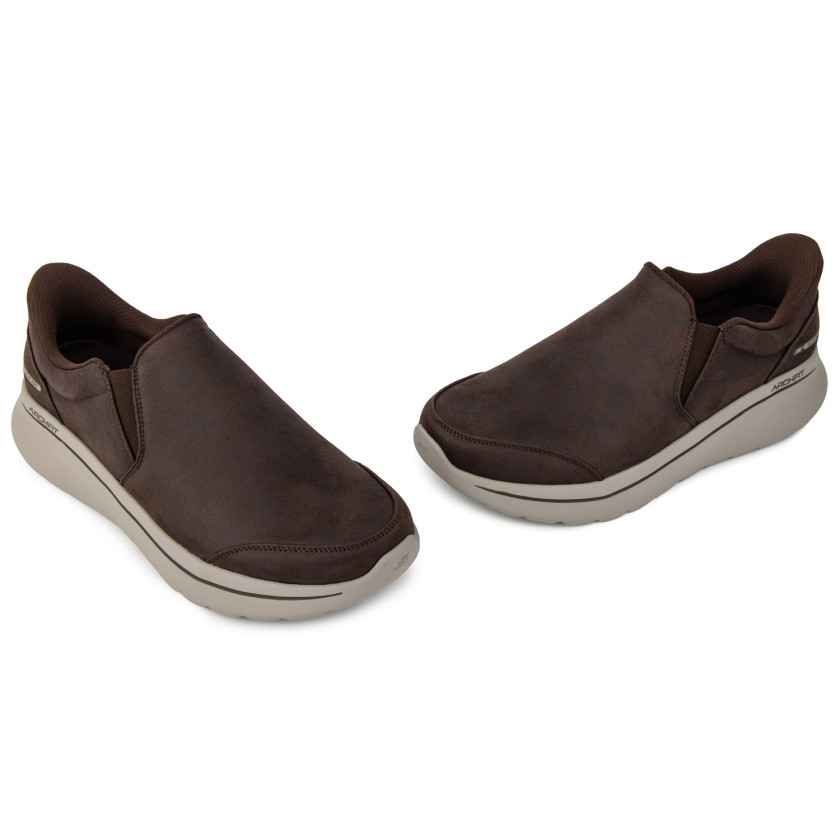 Φωτογραφία ζευγάρι SKECHERS 217089 ΚΑΦΕ ΔΕΡΜΑ-NUBUK