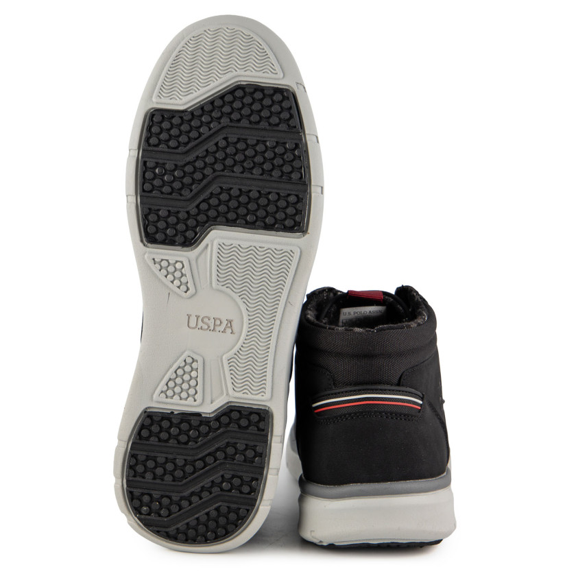 Φωτογραφία σόλας U.S.POLO YGOR13-BLK ΜΑΥΡΟ ΔΕΡΜΑ-ECO