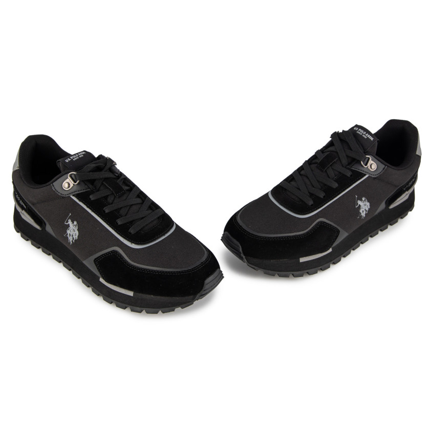 Φωτογραφία ζευγάρι U.S.POLO ARON009A-BLK ΜΑΥΡΟ ΔΕΡΜΑ-ECO