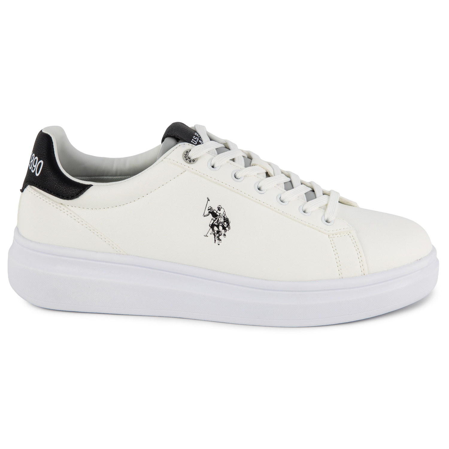  U.S.POLO CODY010C-WHI-BLK01  ΛΕΥΚΟ ΔΕΡΜΑ-ECO