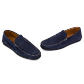 DAMIANI 1850 ΜΠΛΕ  ΔΕΡΜΑ NUBUK