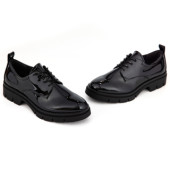TAMARIS 23302-41 ΜΑΥΡΟ ECO-LEATHER-ΛΟΥΣΤΡΙΝΙ