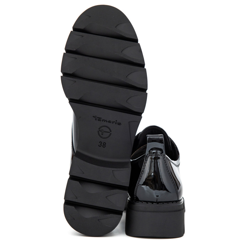 Φωτογραφία σόλας TAMARIS 23302-41 ΜΑΥΡΟ ECO-LEATHER-ΛΟΥΣΤΡΙΝΙ
