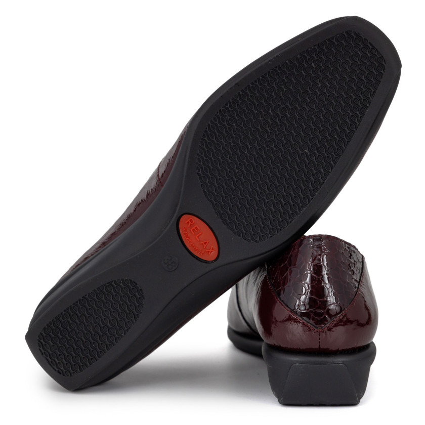 Φωτογραφία σόλας RELAX 2728-392 ΜΠΟΡΝΤΩ ΔΕΡΜΑ-ΛΟΥΣΤΡΙΝΙ