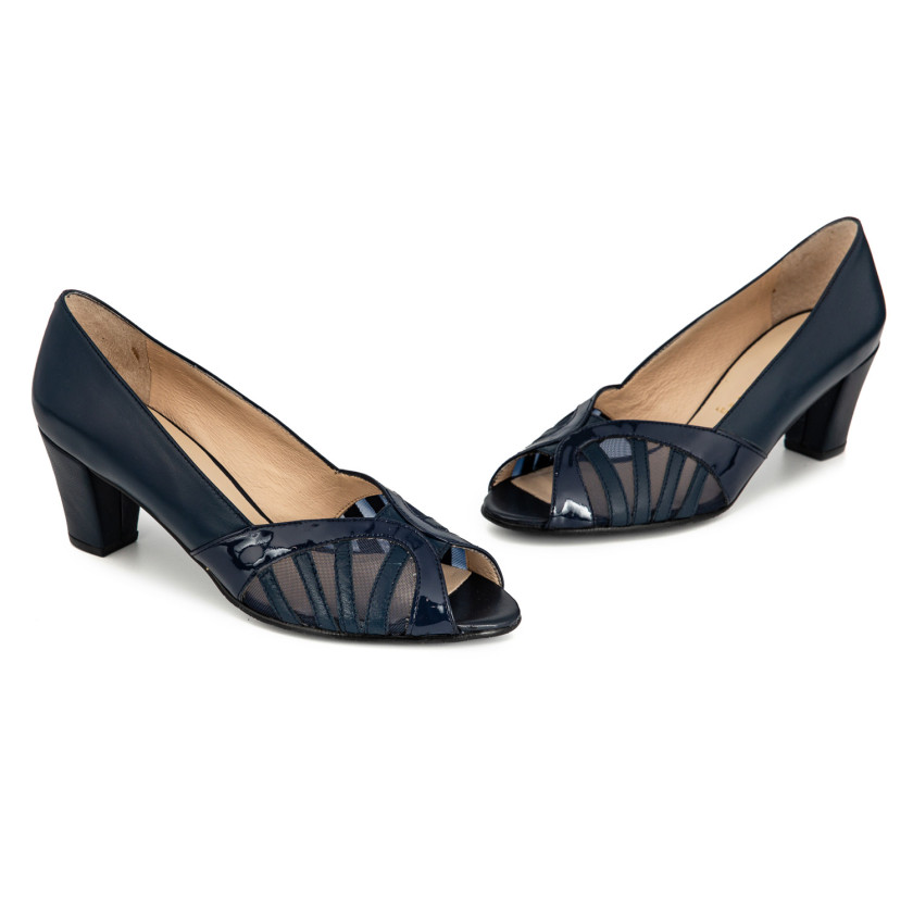 Φωτογραφία ζευγάρι MILANEZA  6016 Μπλε δέρμα-λουστρίνι